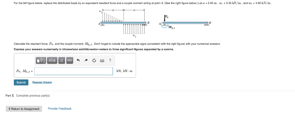 Solved For the left figure below, replace the distributed | Chegg.com