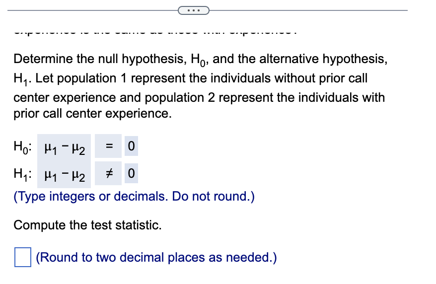 the null hypothesis h0