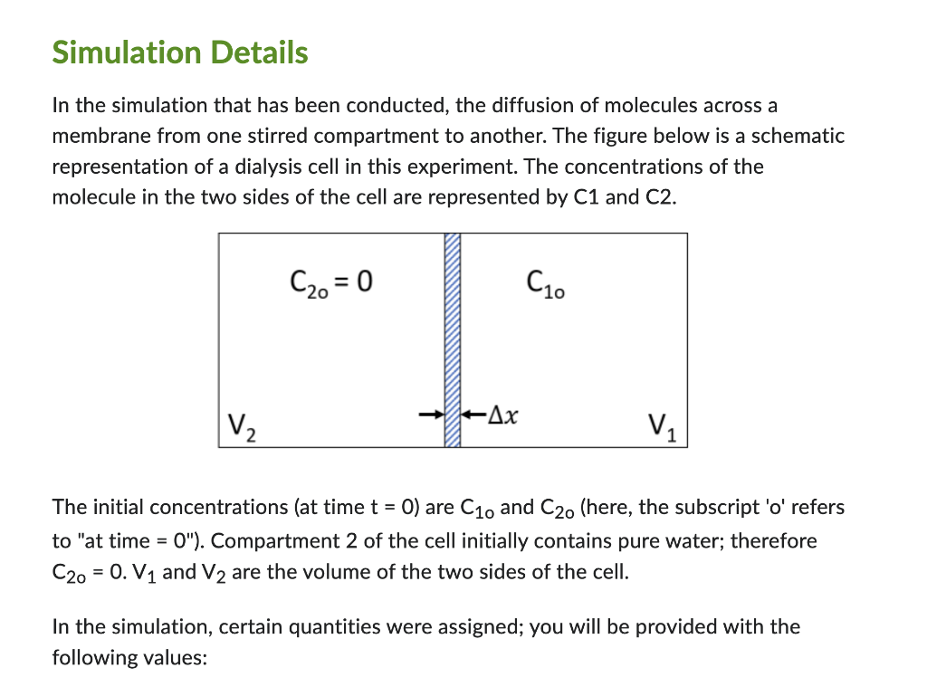 Solved Fick's Law of Diffusion relates the flow of molecules | Chegg.com
