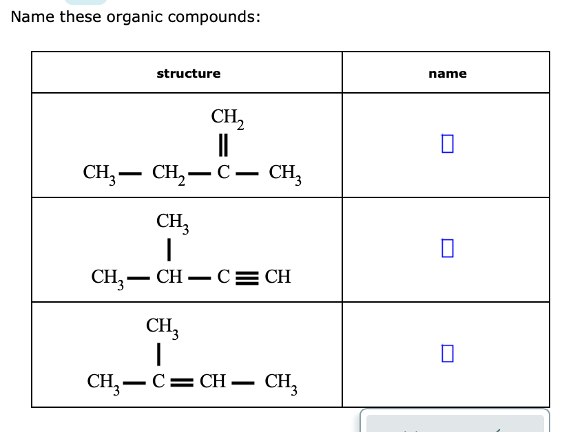 Solved Name these organic compounds: | Chegg.com