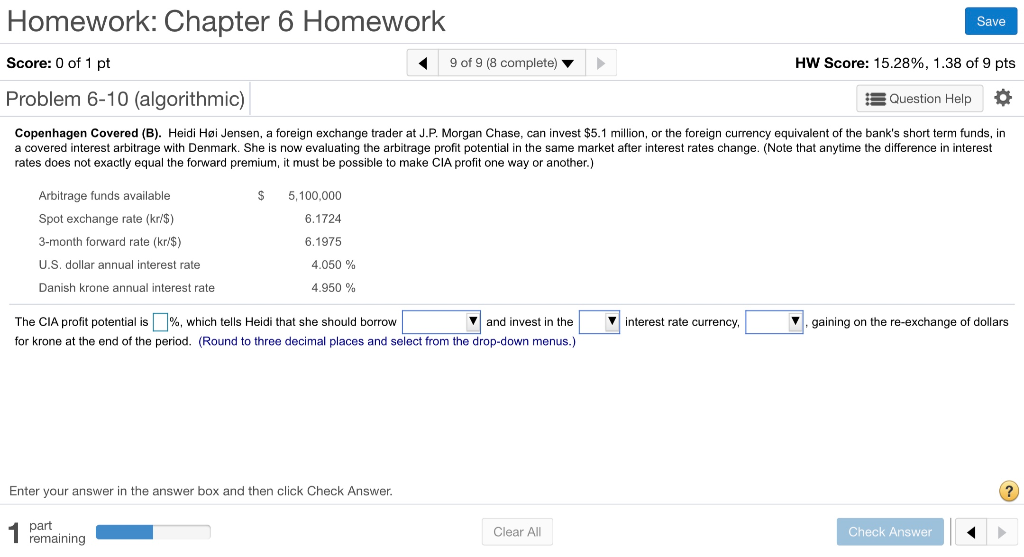 Solved Homework: Chapter 6 Homework Save Score: 0 of 1 pt 9 | Chegg.com