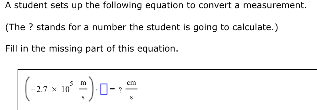 Solved A student sets up the following equation to convert a | Chegg.com