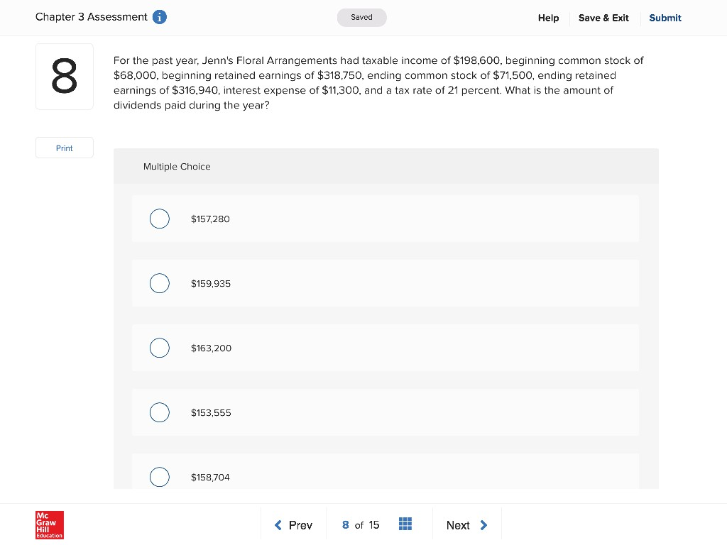 Solved Chapter 3 Assessment i Saved Help Save & Exit Submit | Chegg.com