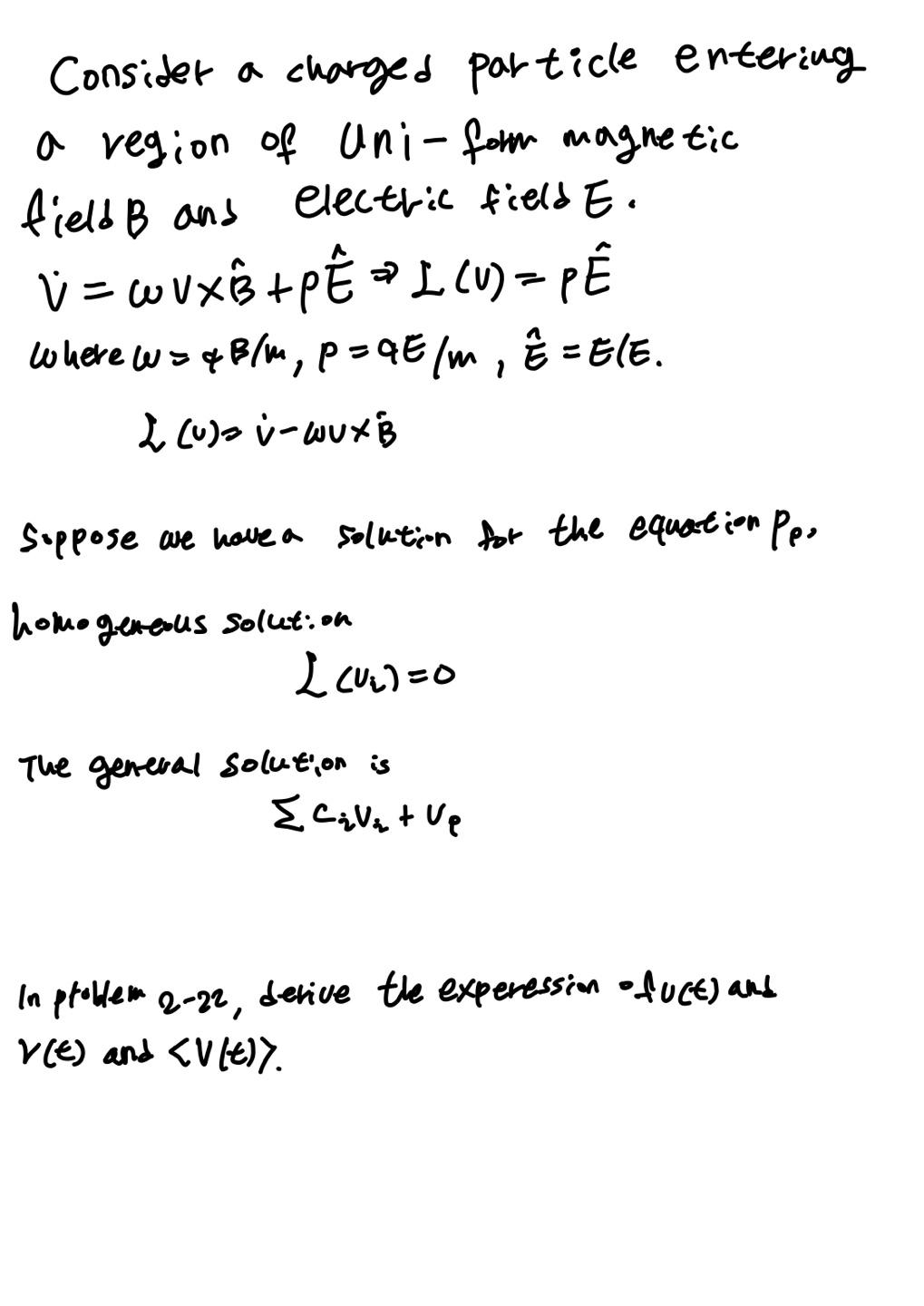 Consider A Charged Particle Entering A Region Of U Chegg Com