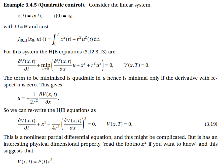 Solved Example 3 4 5 Quadratic Control Consider The Li Chegg Com