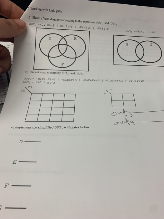 2. Working with logic gates 90 a) Fill out the truth