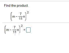 Solved Find The Product 2 (7) 7 2 M N | Chegg.com