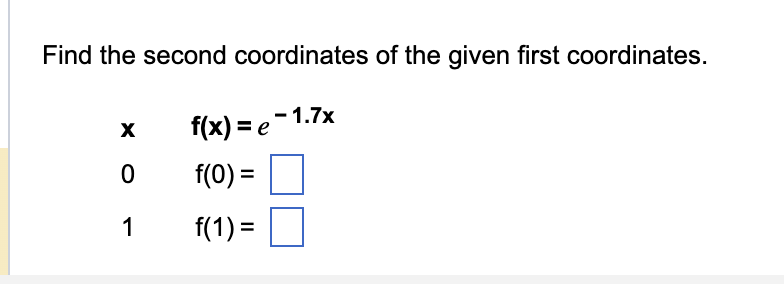 Solved Find the second coordinates of the given first | Chegg.com