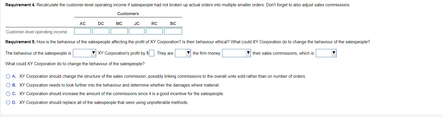 \begin{tabular}{l} Budgeted customer-level cost | Chegg.com