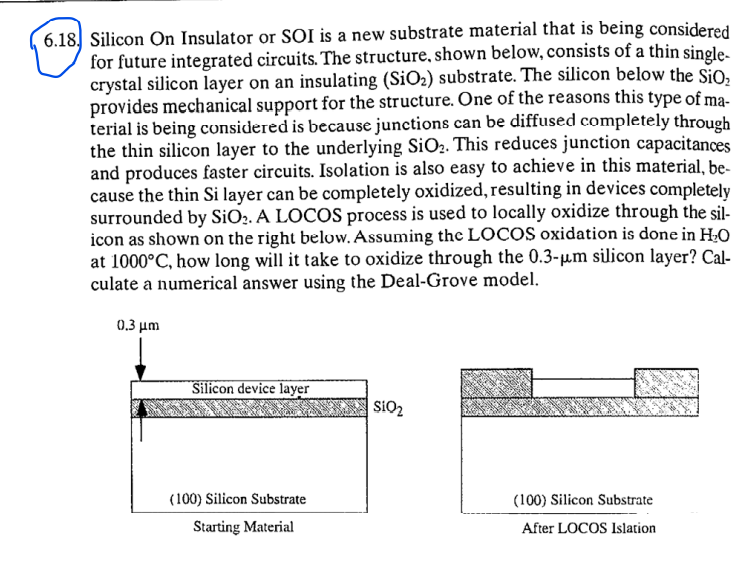 6.18 Silicon On Insulator or SOI is a new substrate | Chegg.com