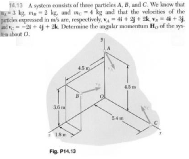 Solved 14.13 A System Consists Of Three Particles A, B, And | Chegg.com