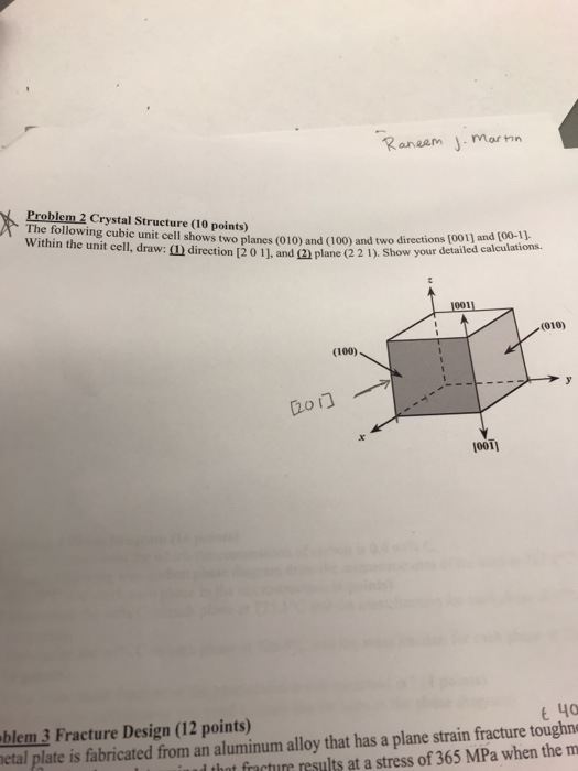 Solved Crystal Structure | Chegg.com