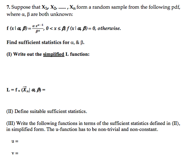 Solved 7 Suppose That X1 X2 Form A Random Chegg Com