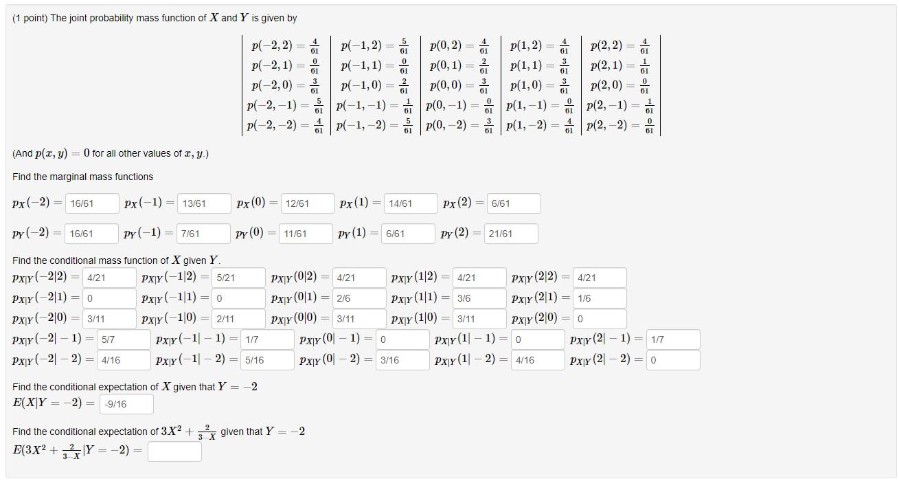 Solved Find The Conditional Expectation Of 3x 2 2 3 X Chegg Com