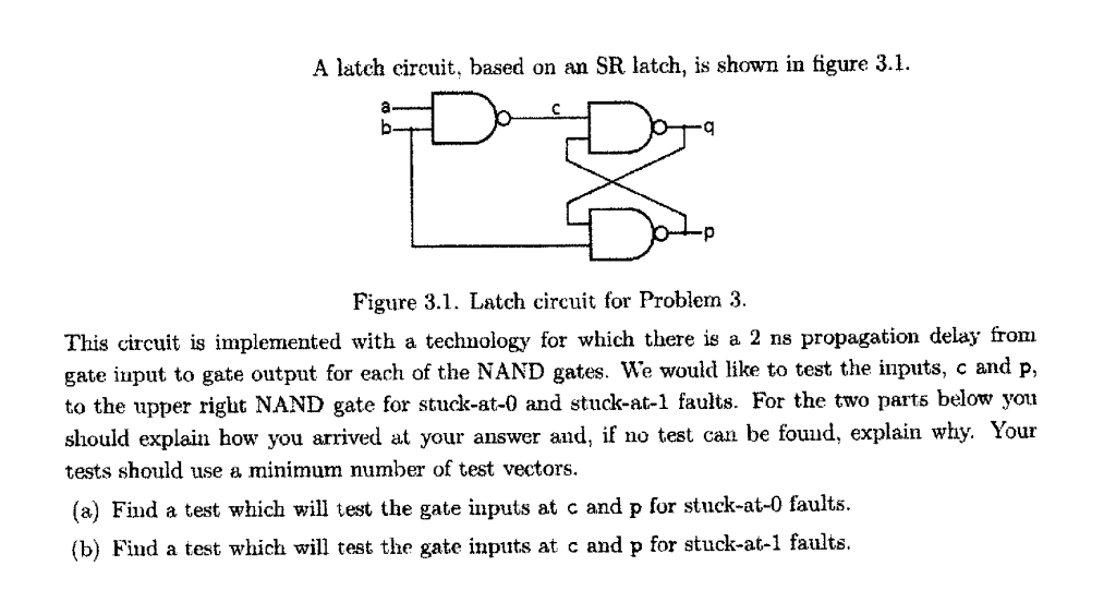 Solved A latch circuit, based on an SR latch, is shown i