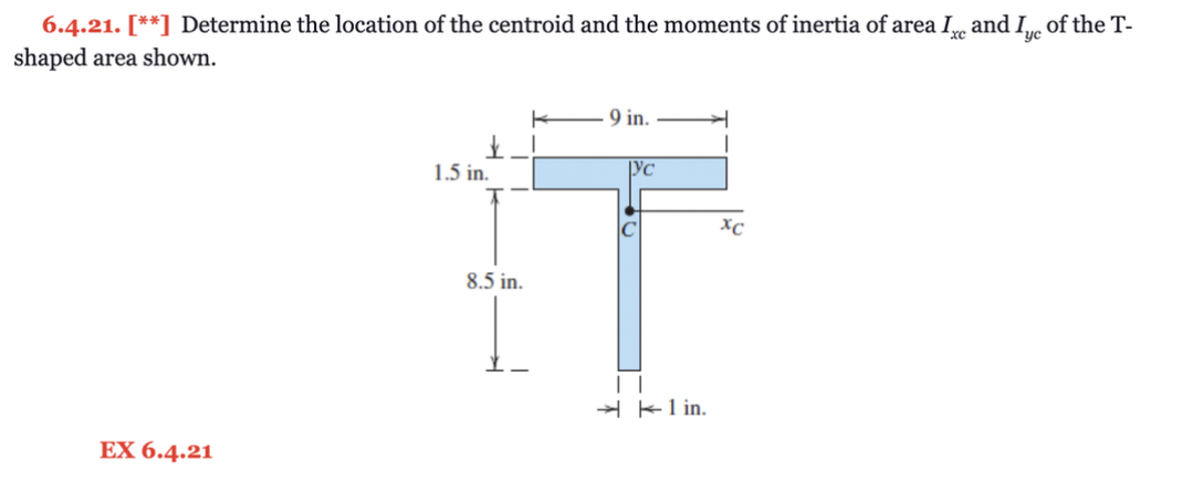 Solved 6.4.21. [**] ﻿Determine the location of the centroid | Chegg.com