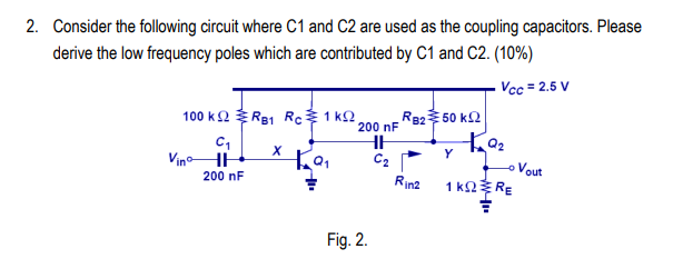 Solved 2. Consider the following circuit where C1 and C2 are | Chegg.com