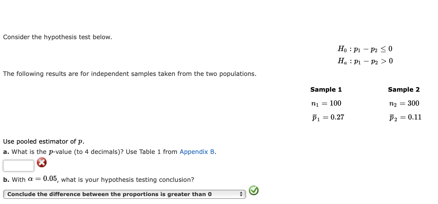 Solved Consider the hypothesis test below. The following | Chegg.com