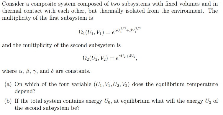 Solved Consider a composite system composed of two | Chegg.com