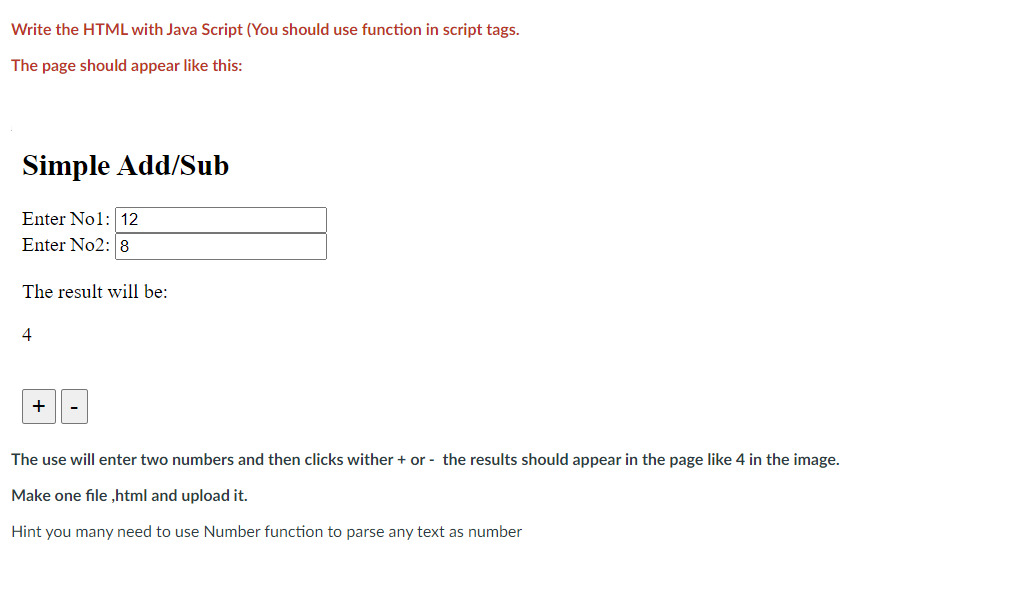 Solved Write the HTML with Java Script (You should use | Chegg.com