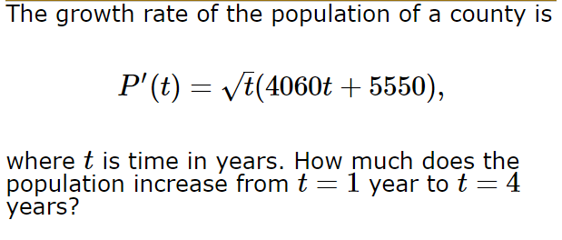 Solved The growth rate of the population of a county is | Chegg.com