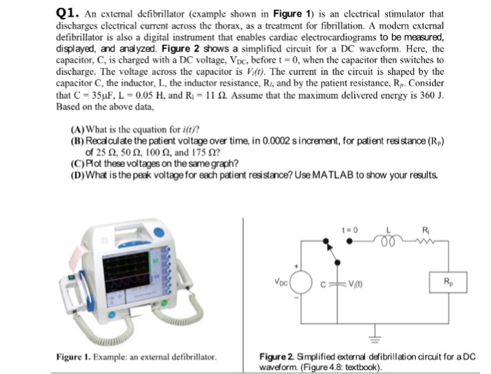 Solved An external defibrillator (example shown in Figure 1)