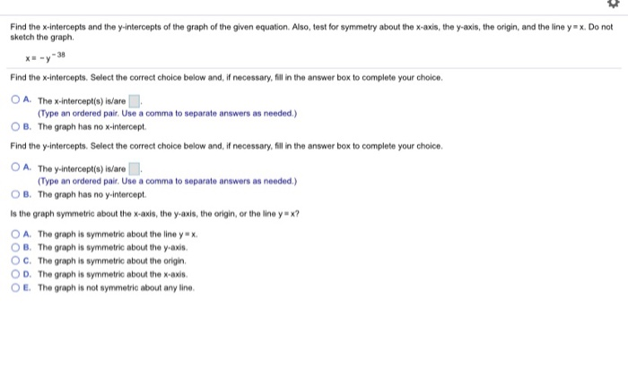 Solved Of The Given Equation Also Test For Symmetry About Chegg Com