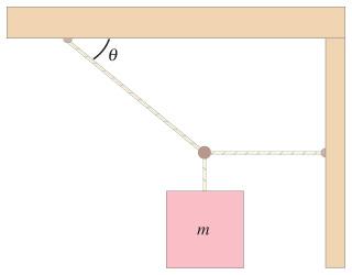Solved Find the tension in the two cords shown in the figure | Chegg.com
