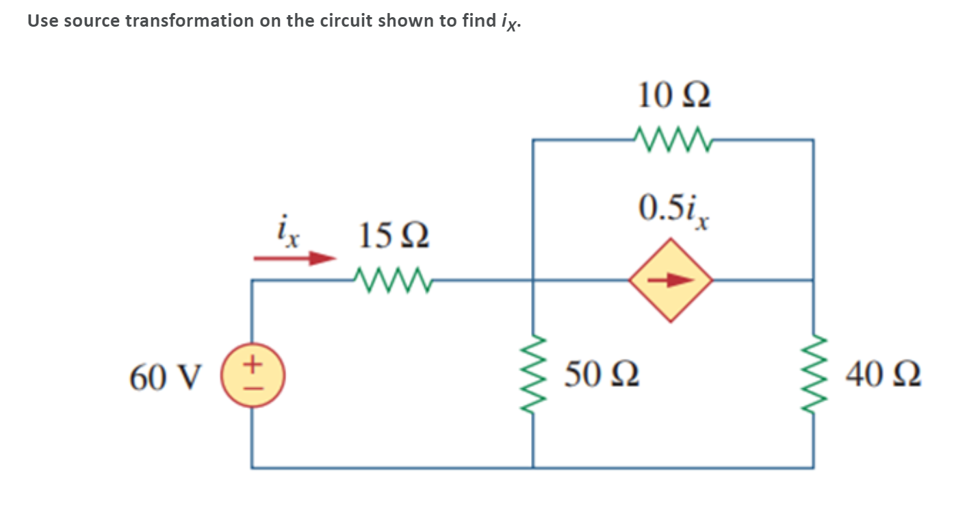 Solved Use source transformation on the circuit shown to | Chegg.com