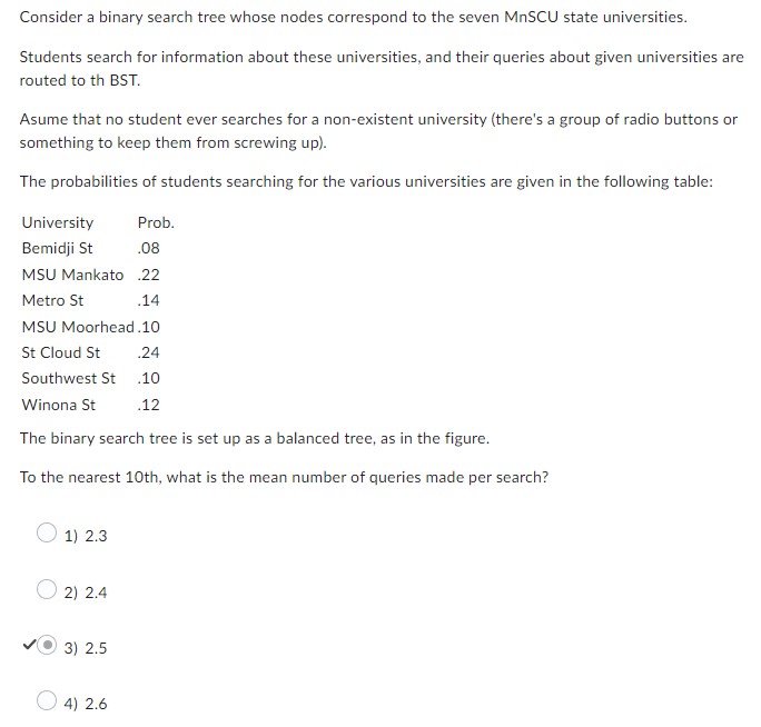 Solved Consider a binary search tree whose nodes correspond | Chegg.com