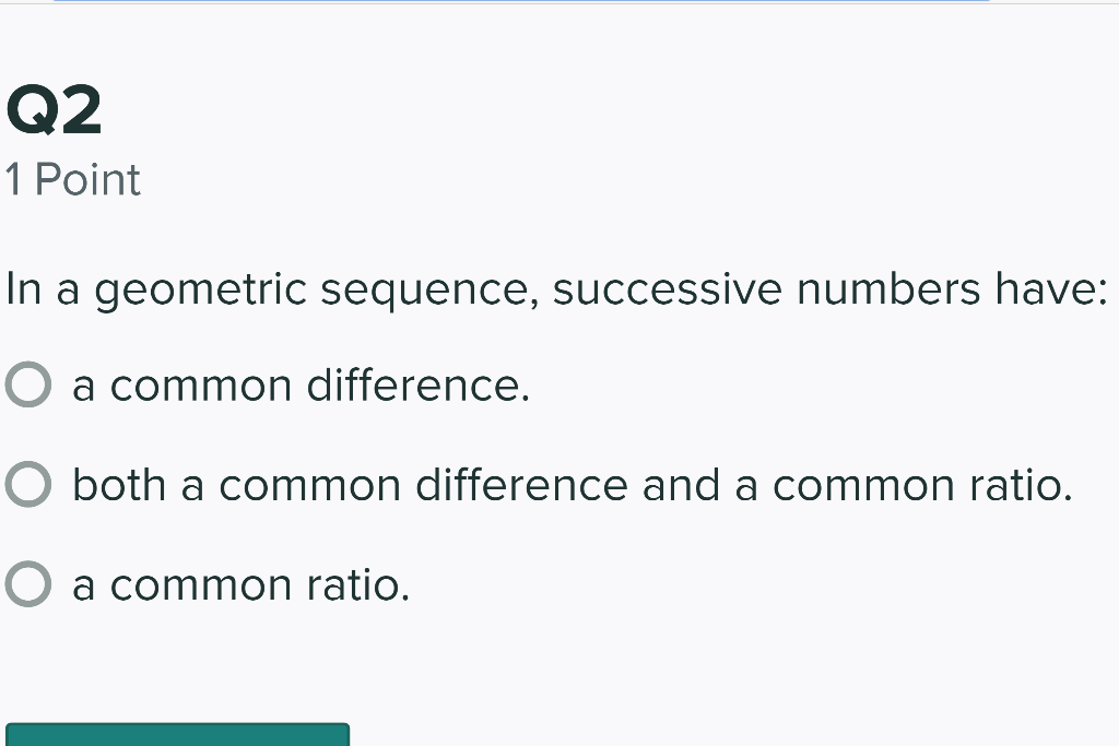 common difference of geometric sequence