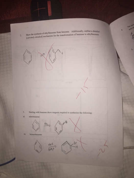 Solved Show The Synthesis Of Ethylbenzene From Benzene. | Chegg.com