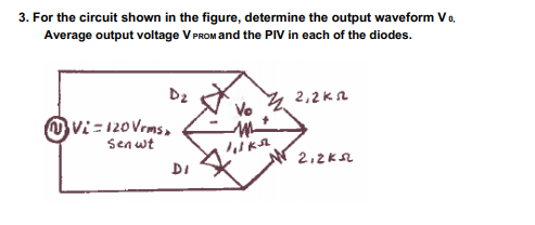 Solved 3. For The Circuit Shown In The Figure, Determine The | Chegg.com