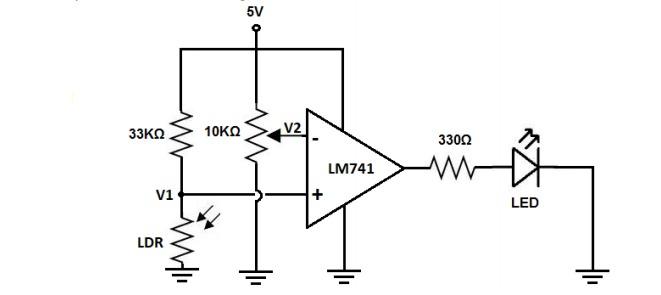 Solved Below is a simple circuit built using OPAMP and LDR. | Chegg.com