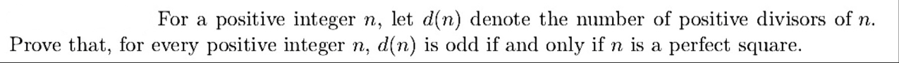 Solved For a positive integer n, let d(n) denote the number | Chegg.com
