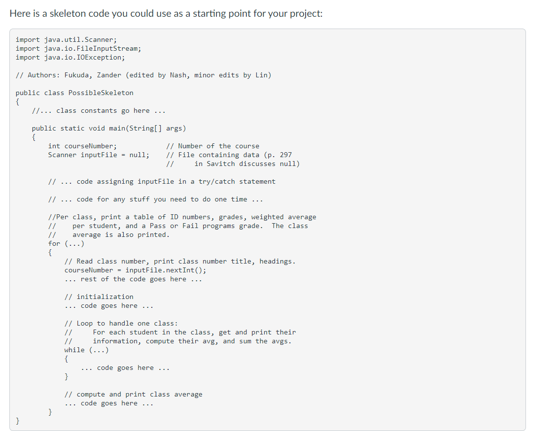 Solved Your assignment is to write a class averaging program | Chegg.com