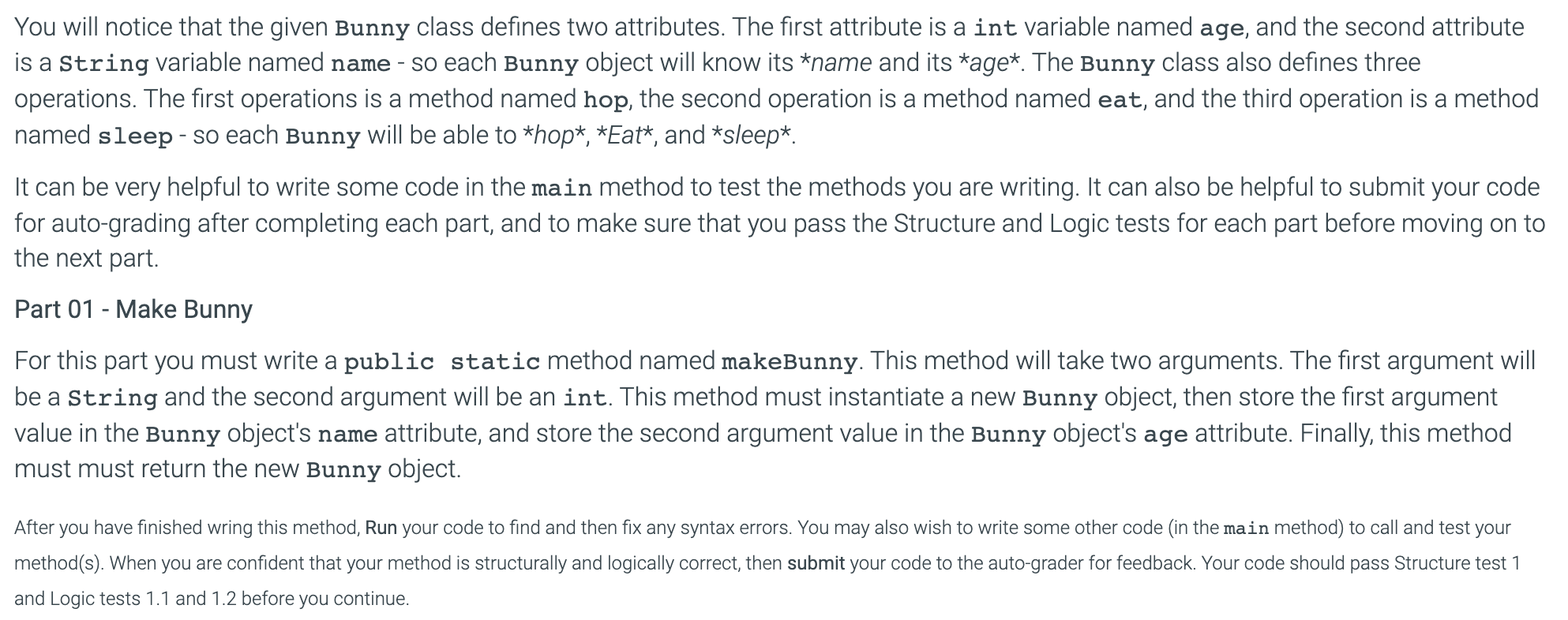 Solved You must write each of the methods described below. | Chegg.com