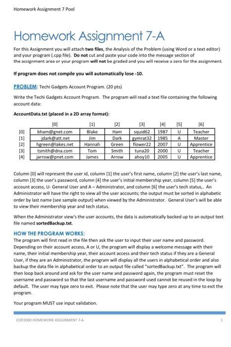 Solved Homework Assignnentz-A For this Assignment you will | Chegg.com