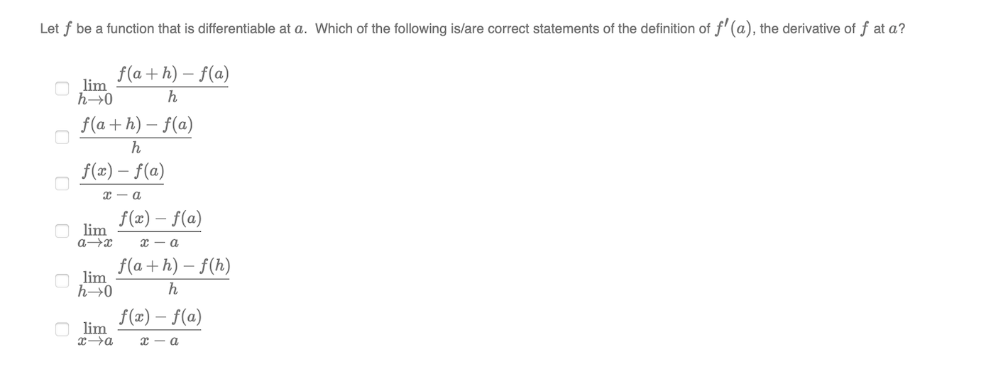 Solved Let F Be A Function That Is Differentiable At A. 