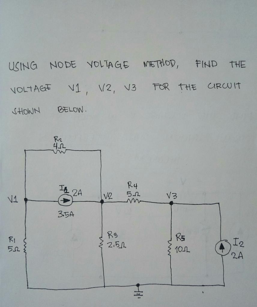 Solved Nodal Analysis Using node voltage method, find the | Chegg.com