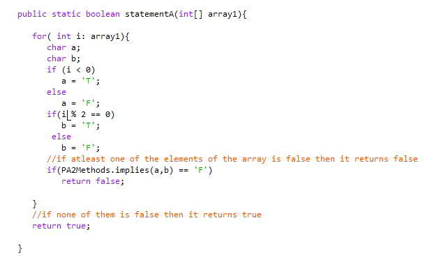 Solved this method in java always outputs true when called, | Chegg.com