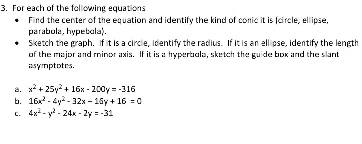 Solved 3 For Each Of The Following Equations Find The