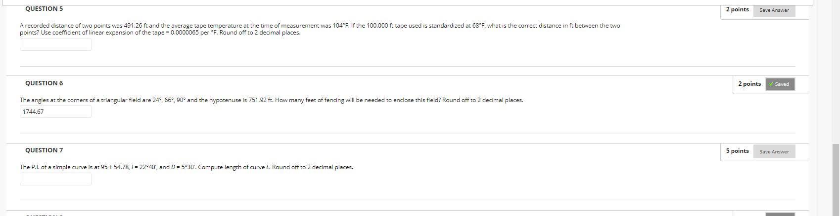 Solved QUESTION 5 2 points Save Answer A recorded distance | Chegg.com