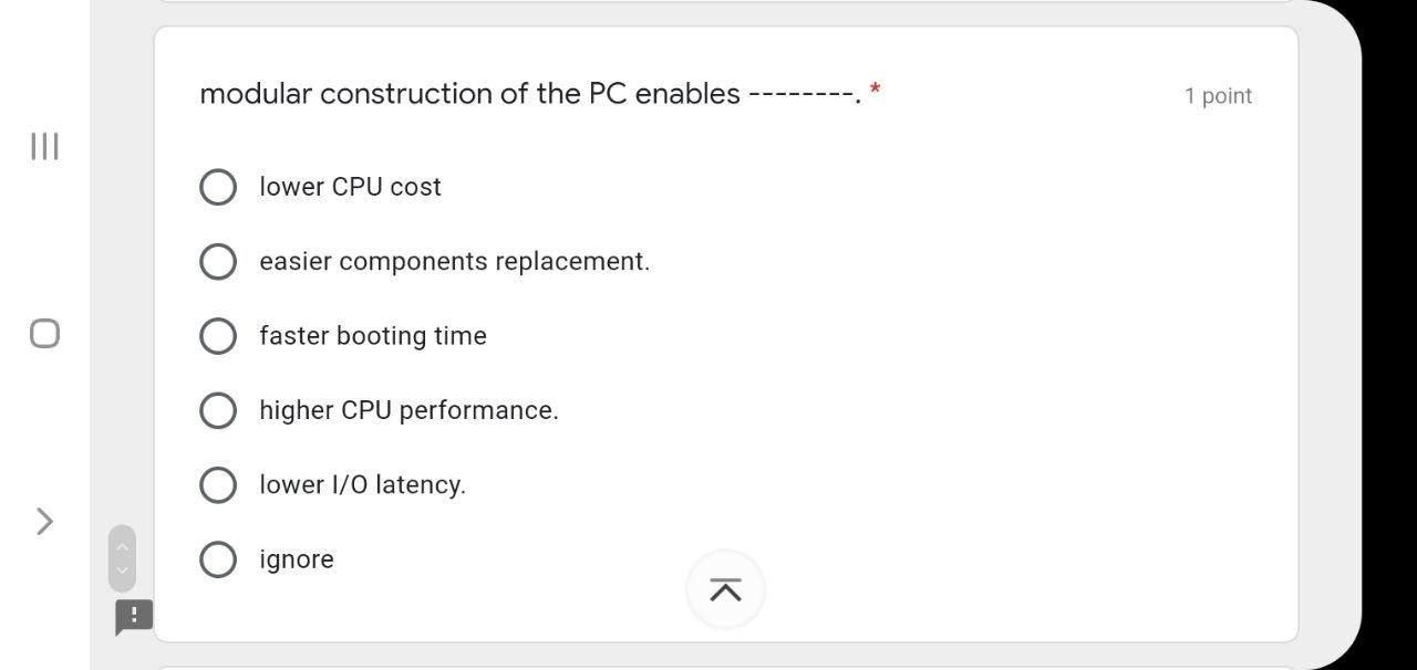 Solved modular construction of the PC enables 1 point II | Chegg.com