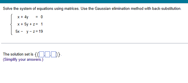 Solve The System Of Equations Using Matrices. Use The | Chegg.com