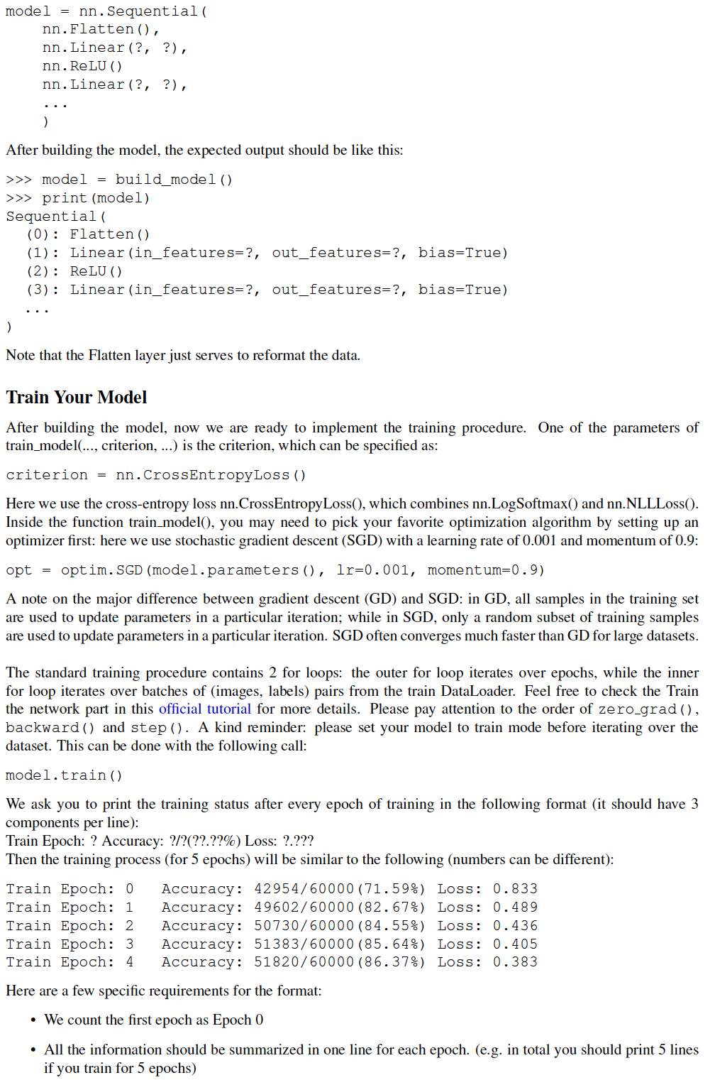 Part 2: Build Your First Neural Network In this | Chegg.com