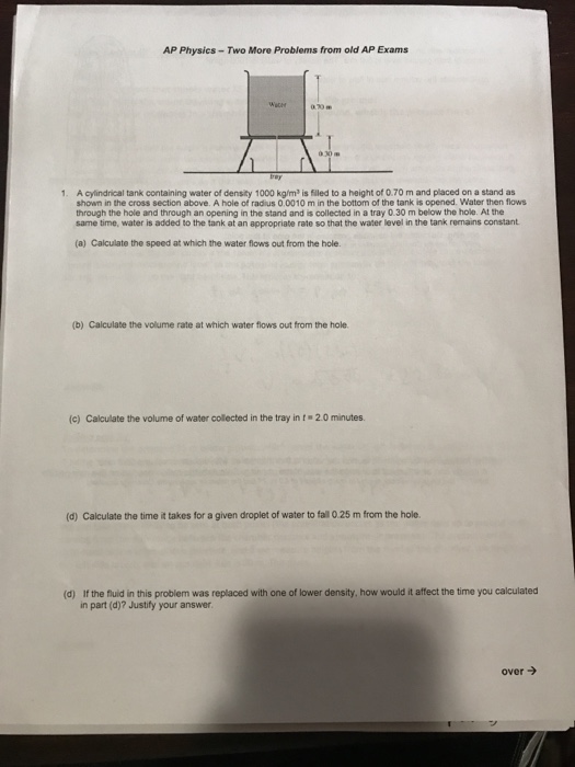 Solved AP Physics-Two More Problems from old AP Exams 30 1. | Chegg.com