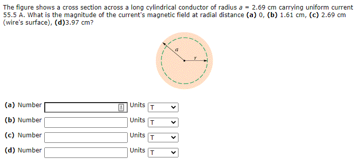 Solved The figure shows a cross section across a long | Chegg.com