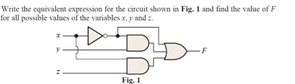 Solved Write the equivalent expression for the circuit shown | Chegg.com