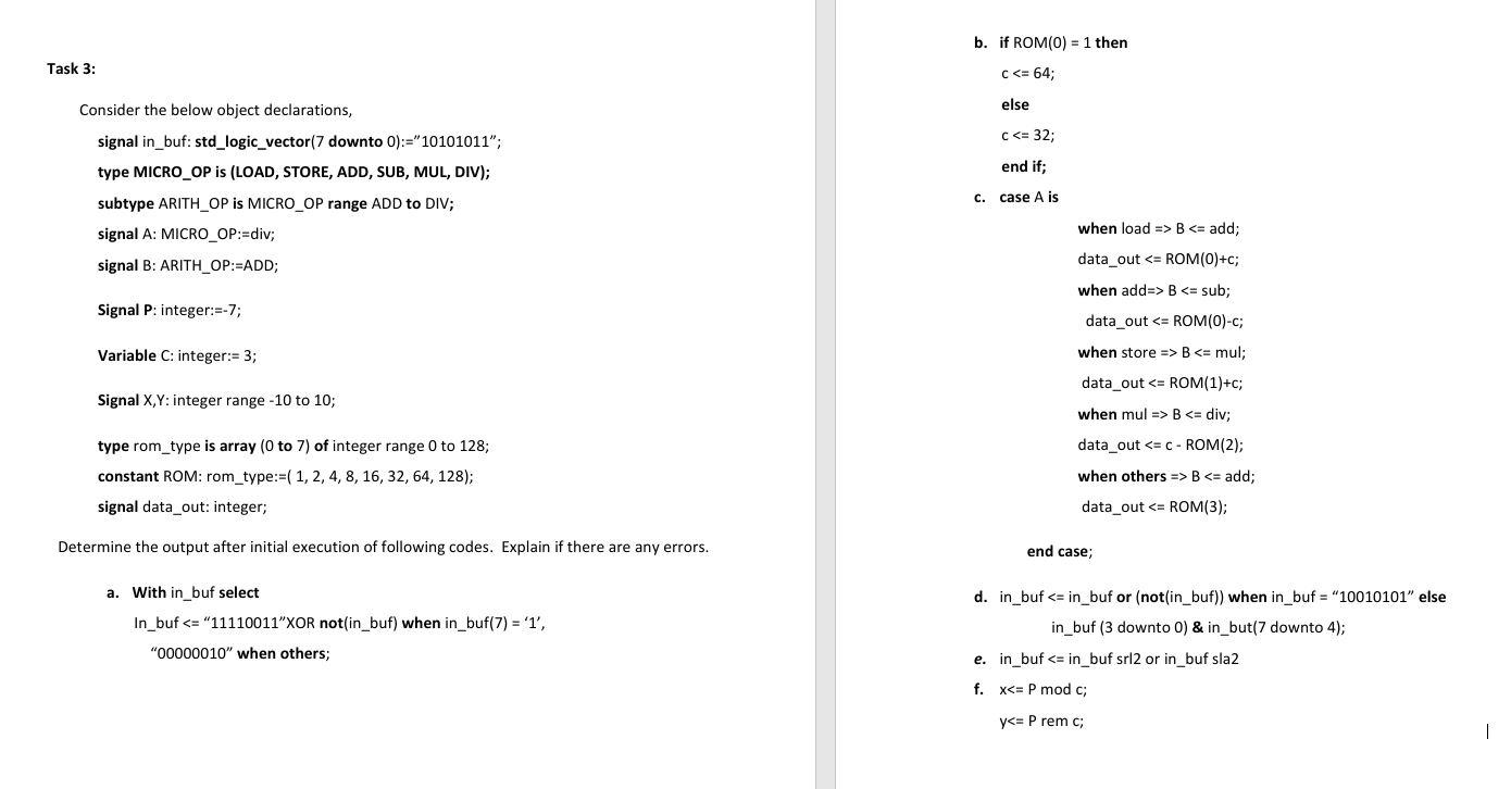 Solved B. If ROM(O) = 1 Then Task 3: C